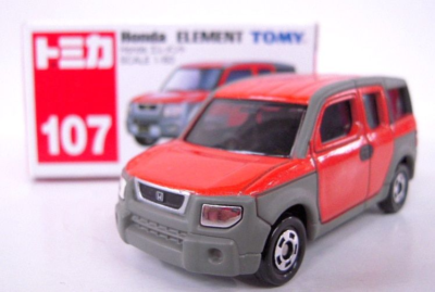 Tomica No.107 Honda Element Orange Diecast Car Used Japan Tomy