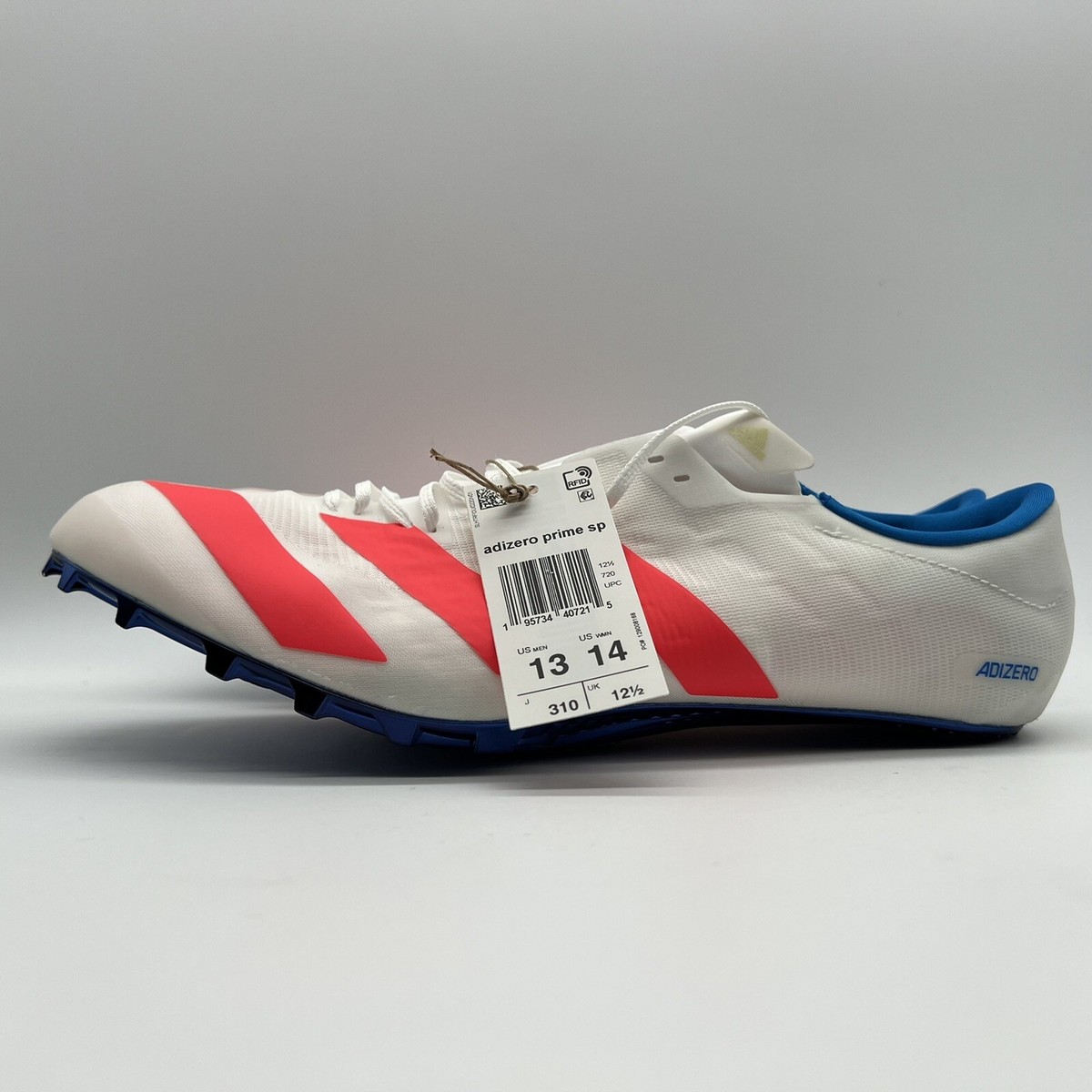 ADIZERO PRIME SP　28.0 Adidas Adizero Prime SP Sprint Track W/ Spikes White Blue Mens