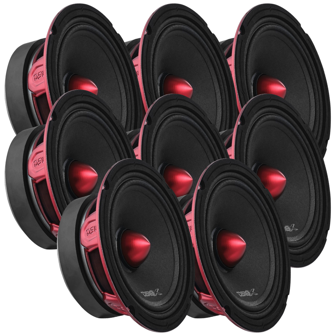8x DS18 6.5″ Midrange Speakers -PRO-X6.4BM 250 Watts Rms 4-ohm