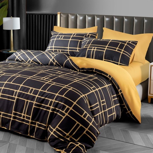 Duvet Cover Set Double Reversible Luxury Quilt Cover Set Bedding Set King Size - Picture 130 of 462