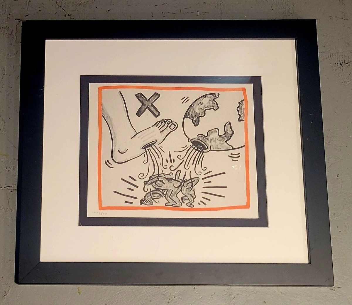 Keith Haring Stamped Print Limited Edition Lithograph From