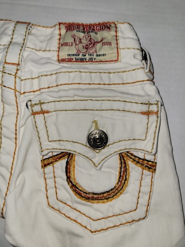 **True Religion Jeans Little Girls Toddler Joey Bell Bottoms Jean Pants Sz 4 a9 - Picture 5 of 6