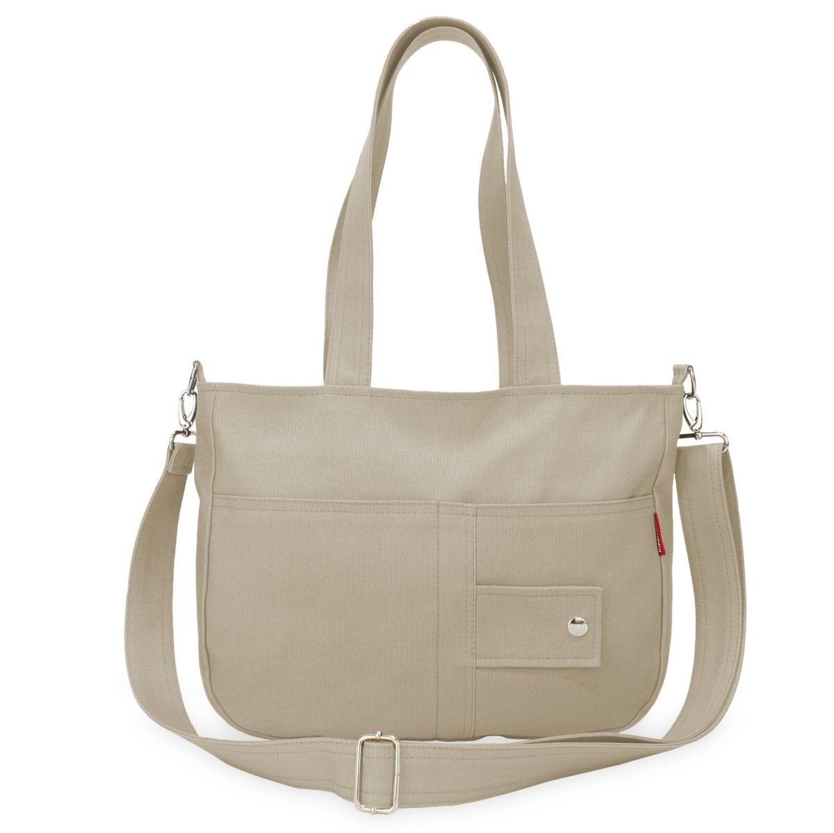 Beige Washable Bag Medium Cotton Canvas Cute Shoulder Crossbody