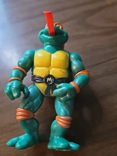Vintage Michaelangelo TMNT Action Figure Long Tongue 1992 Mirage Studios