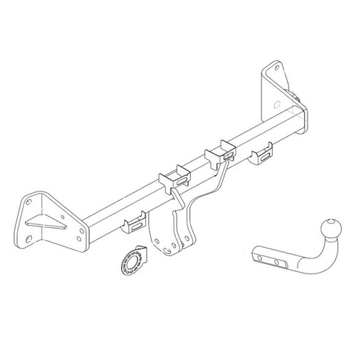 WESTFALIA Detachable Swan Neck Towbar For BMW 5 & 6 Series - 2000kg Capacity, No Bumper Cut Required