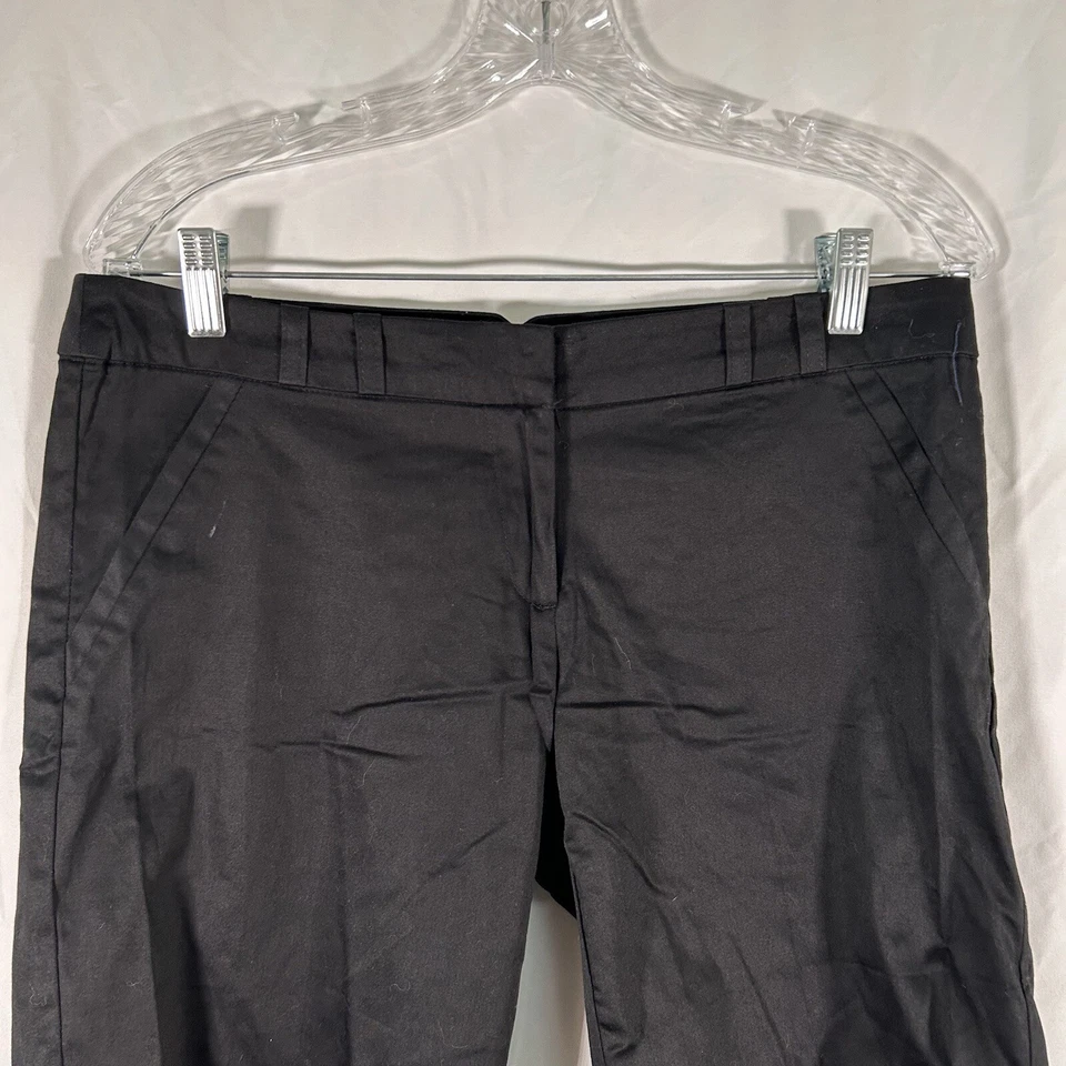 The Limited Shorts Feminino 6 Preto Chino Drew Fit Mistura de Algodão Cintura Baixa Zíper - Imagem 2 de 4