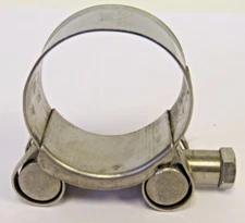 NEW 32-35 MM (1.26-1.38 IN) HEAVY DUTY 304 STAINLESS STEEL T-BOLT HOSE CLAMP NIB