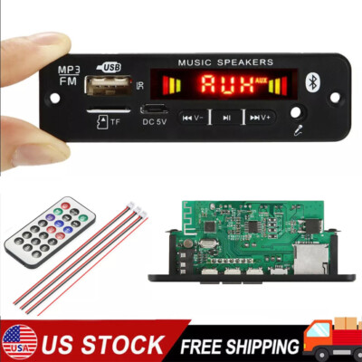 40W Amplifier Mp3 Decoder Board 12V Bluetooth 5.0 Car TF USB FM Radio Module Kit