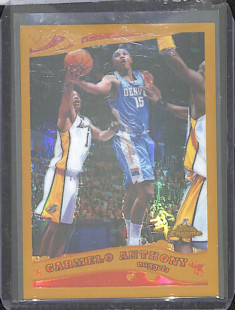 2005-06 Topps Chrome Gold Refractor #71 Carmelo Anthony No 49 of 99
