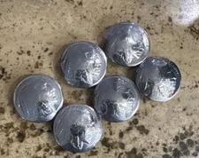 6 Vintage Native American Indian Head Button Cover Set Beautiful Free Shipping