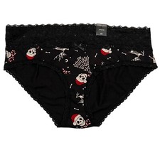 NWT TORRID Hipster Pantie Sz 00X-1X-2X-3X-4X Black Santa Skulls Jersey Lace