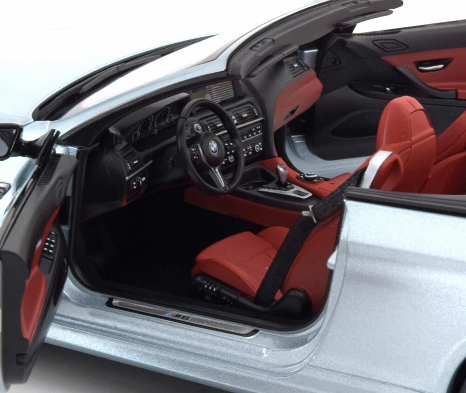 BMW M6 F12 CONVERTIBLE SILVERSTONE II 2012 PLATA PARAGON 80432253656 1/18 - Imagen 4 de 4