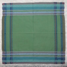 M18 GIANNI VERSACE Green Cotton Scarf Scarves Pocket Square 18.5" X 19.5"