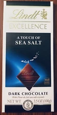 Lindt Dark Chocolate A Touch of Sea Salt Crystals EXCELLENCE Bar 3.5 oz 1 Bar