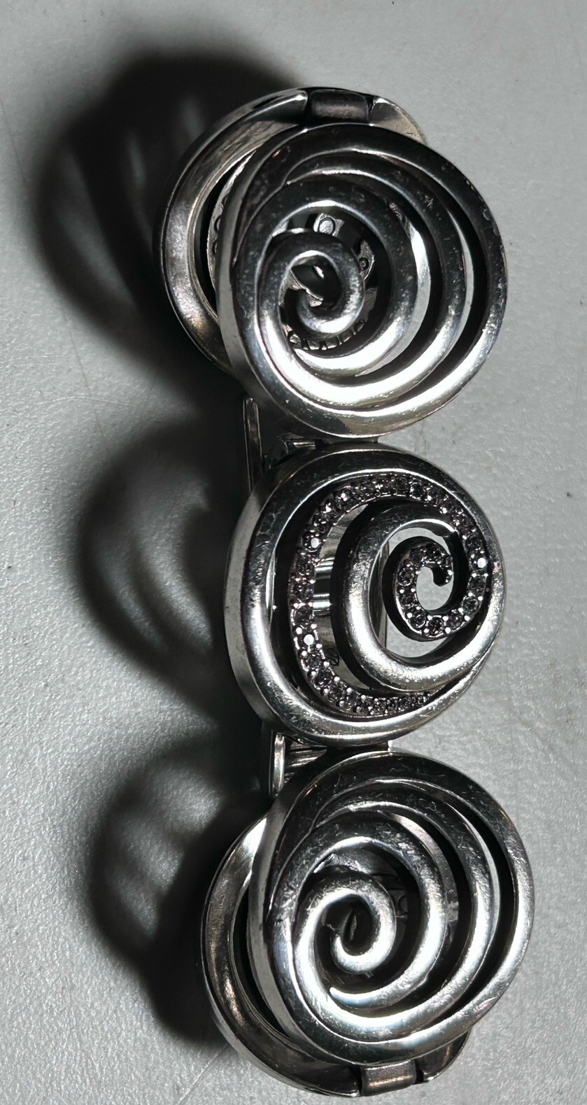 Authentic Brighton Silver Link Circular Bracelet … - image 1