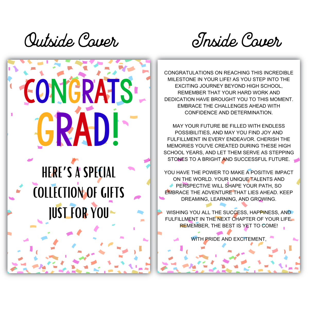 Graduation Gift Card Book | Gift card book high school grad