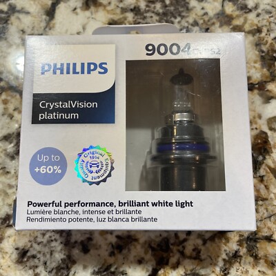 Philips Crystal Vision Platinum 9004 65/45W Two Bulbs Headlight Replacement Lamp