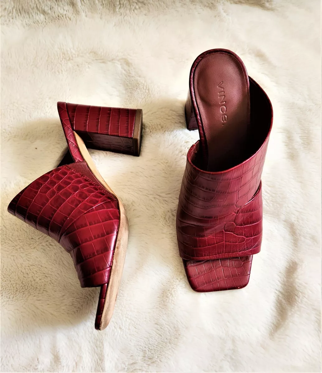 Vince hotsell red mules