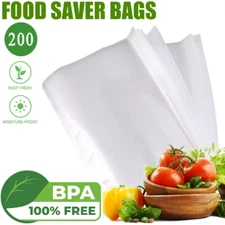 200 Vacuum Sealer Bags 8X12" Quart Embossed, Food Vac Storage for Food Saver