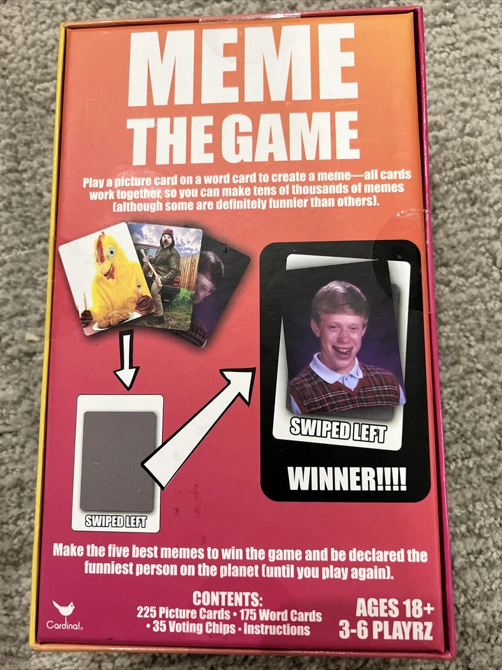 NEW SEALED Meme The Game Playing Card Party Game - Image 2 of 2