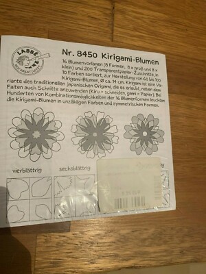 YAKO-O, Kirigami Blumen, Vordrucke, Neu OVP