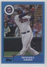 2017 Topps Silver Pack 1987 Design Chrome Blue 8/115 Miguel Sano #87-MSA y0i