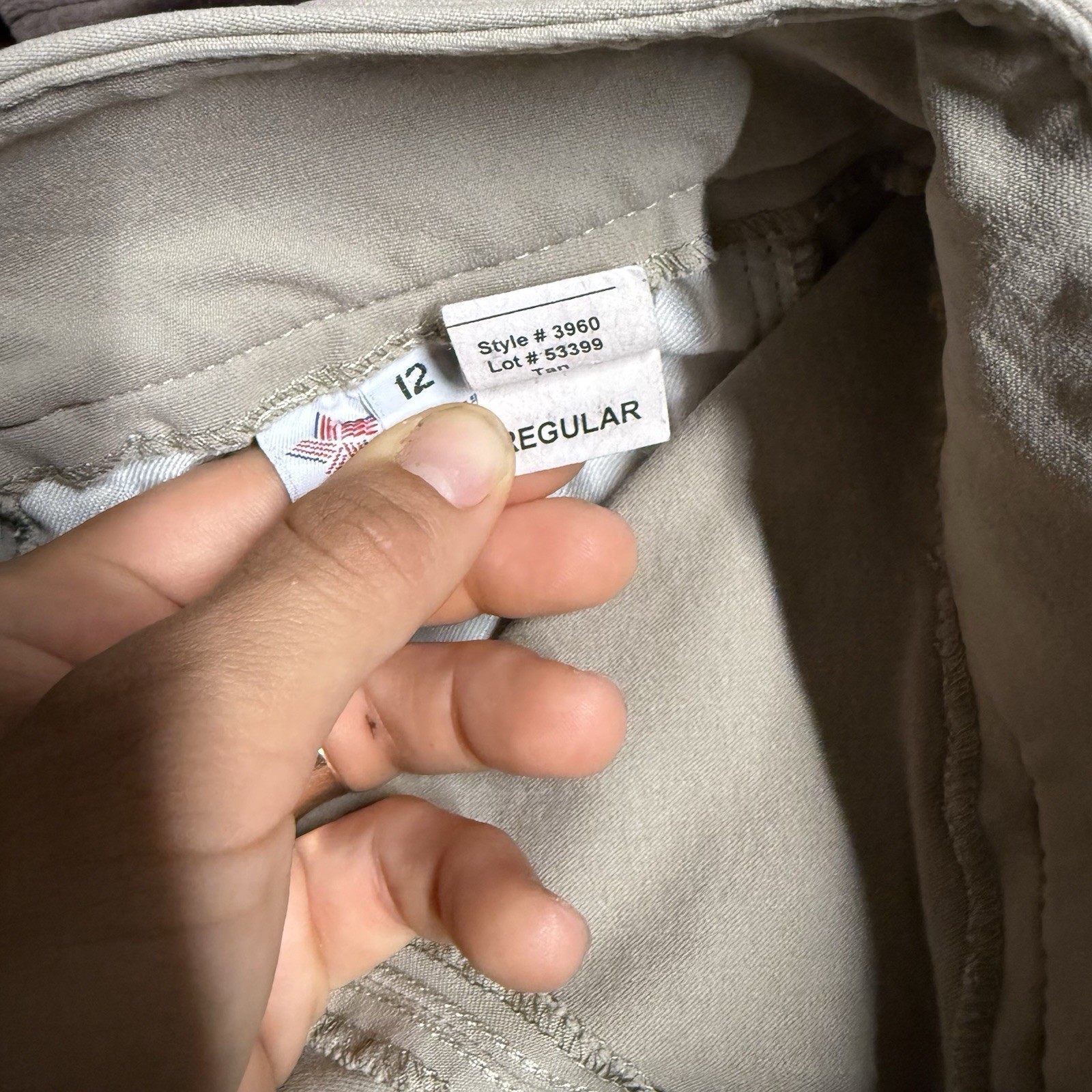 Girl’s Size 12 Tan Tailored Sportsman Knee Patch Horseback Riding Breeches 