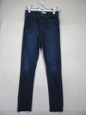 Girls Levis Denizen Blue Denim Jeans High Rise Skinny Stretch Crop Ankle 16