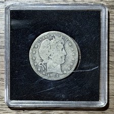1914 Philadelphia Barber Quarter Dollar 25C US Coin