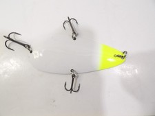 Dixie Jet Talon Spoon fishing spoon lure, 5.5" white and yellow