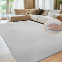 Teppich Wohnzimmer 160X230Cm Grau Kunstfell Groß FüR Wohnbereich Schlafzimmer