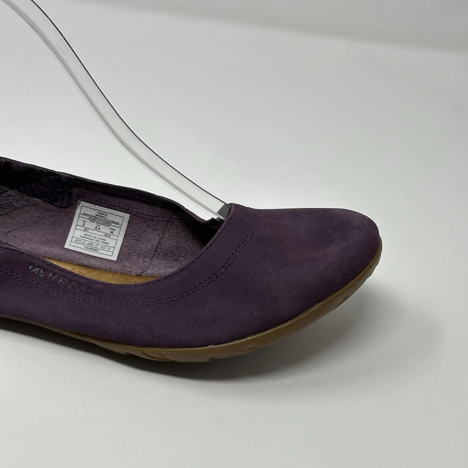 Nuevo de Lote Antiguo Merrell Púrpura Gamuza Suela Vibram Ballet Planos Para Mujer’s 9 Zapatos Cómodos Foto 4 de 4