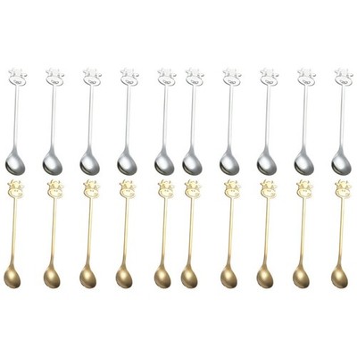  2 Pack Kuh Utensilien Niedliche Kaffeelöffel Geschlitzt Servieren