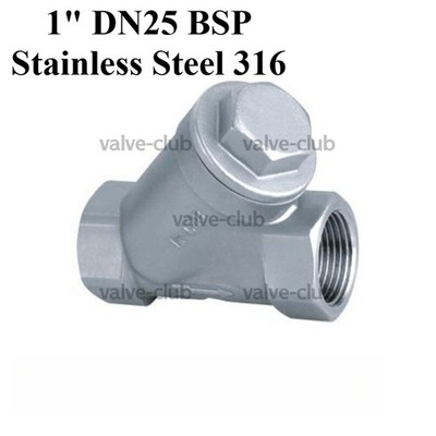 1'' DN25 BSP Stainless Steel 316 Strainer Booster Pump Inline Y Filter 80 Mesh