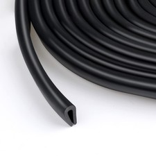 34.8Ft Rubber U Channel Edge Trim Door Seal Strip Fits Edge Up To 1/16 Inch
