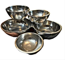 Five bowels cluster stainless steel bowls