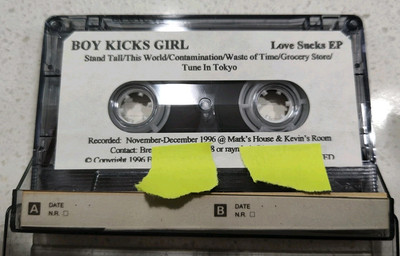 Boy Kicks Girl LOVE SUCKS EP Cassette Tape 1996 SJ Bay Area Punk Rock RARE OOP!