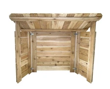 3'2" Western Red Cedar Christmas Nativity Stable Display Outdoor Christmas Decor