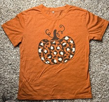 Womens Medium Fall Pumpkin Graphic T-Shirt Or...