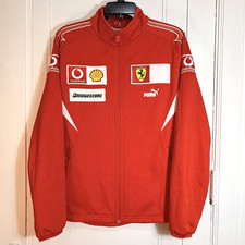 VINTAGE 2006 PUMA SCUDERIA FERRARI Red/White Jacket Medium F1 Racing Vodaphone