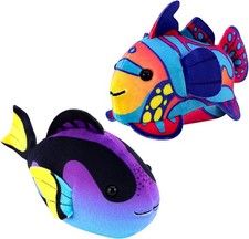 ZhuZhu Mandarin Blue Tang Fish 2-Pack Robotic Motorized Plush Toys Battery