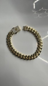 Authentic The Eternal Loop 10Mm 14K Gold- Plated Cuban Link Talisman