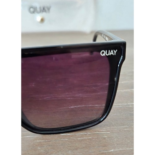 QUAY Australia Nightfall Black Sunglasses Square Fashion Sun Glasses - Picture 2 of 12