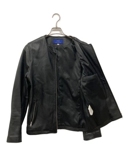 URBAN RESEARCH ITEMS Leather Sheepskin Jacket Men's Size 38 Black image 3