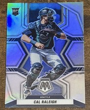 2022 Panini Mosaic #242 Cal Raleigh Silver Prizm RC