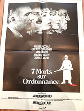 AFFICHE CINEMA FILM 7 MORTS SUR ORDONNANCE PICCOLI DEPARDIEU BIRKIN 1975