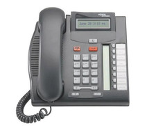 Nortel T7208 Display Phone NT8B26, Charcoal - Refurbished