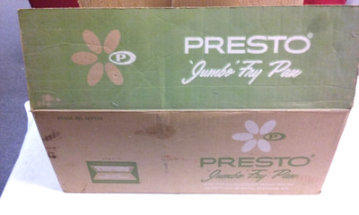 vintage Presto XFPT15 Jumbo Fry Pan Electric Griddle Skillet 15'' w Box - NIB NOS