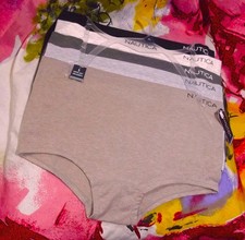 5 NEW NAUTICA NT6520 5PKR MICROFIBER SUPER SOFT SEAMLESS GIRLSHORT PANTIES XL