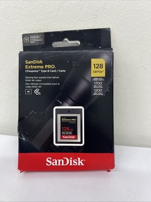 BRAND NEW SanDisk Extreme Pro 128GB CFexpress Type-B Card 1700mb/S READ/1200MB/S